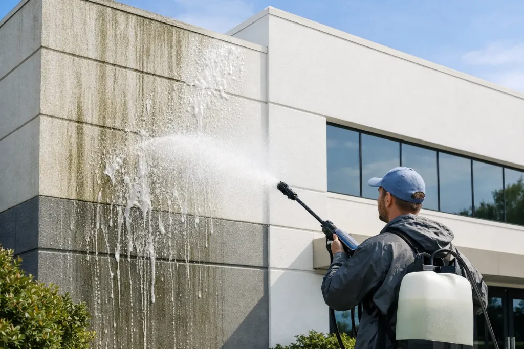 Soft Wash Building Exterior Cleaning Explained