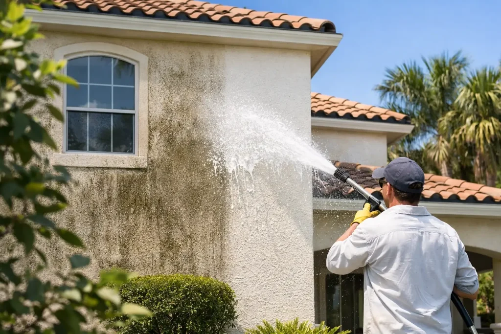 Is Soft Washing Safe for Stucco?